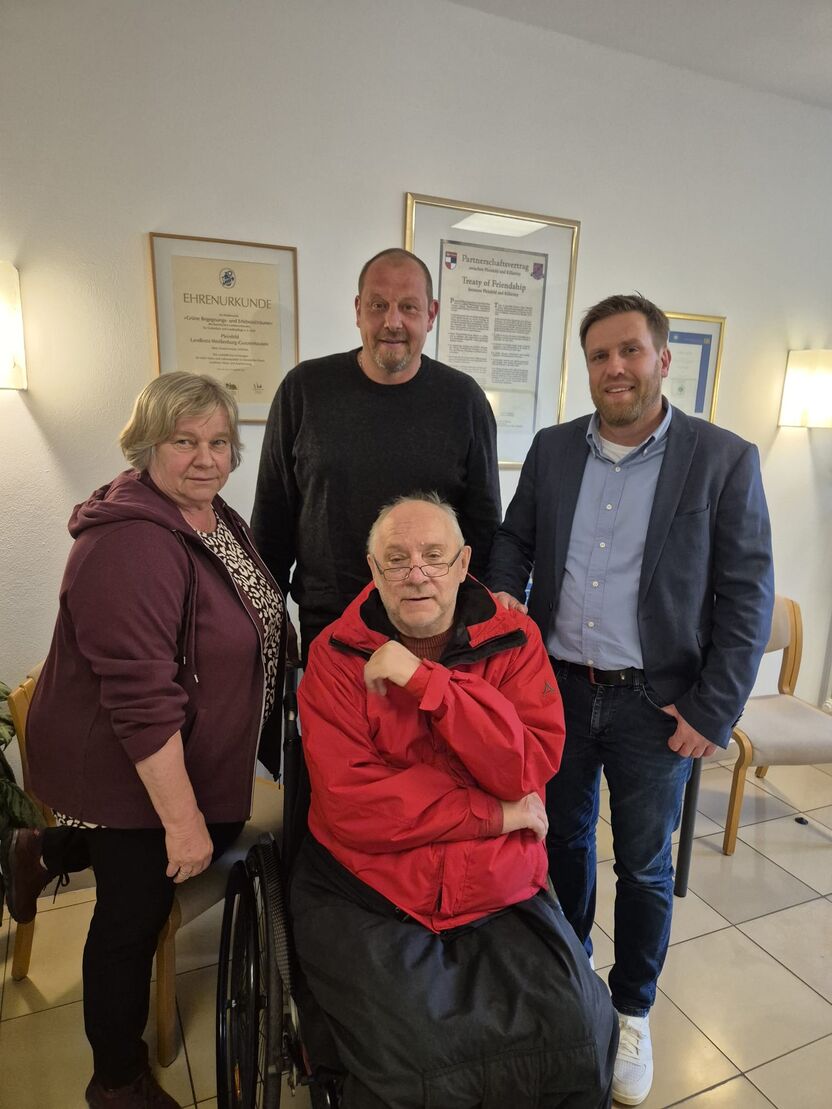 Verabschiedung Bernhard Endres mit inge Dorschner, Jürgen Werner und Felix Michahelles 