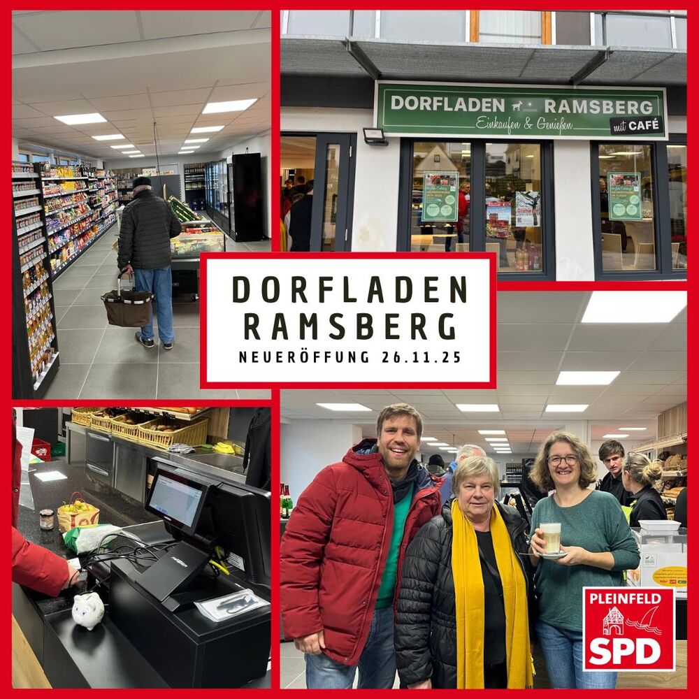 Inge Dorschner, Felix Michahelles und Astrid Weiße waren beeindruckt vom neuen Dorfladen.